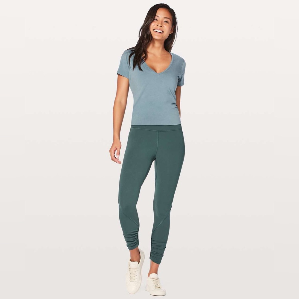 Lululemon•Play Off The Pleats Tight *25"•Cinch Side HR•Teal Shadow•LIKE NEW•4 - Picture 3 of 15